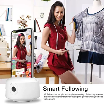 

Easy Install Live Broadcast Dressing Table Smart Tracking Mobile Holder Video Chat Desktop Multifunction 360 Degree Rotation