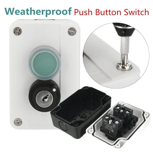 Wired ABS Waterproof Push Button Switch With Keys for Automatic Gate Opener Wired ABS Waterproof Push Button Switch With Keys for Automatic Gate Opener
