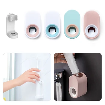 

Creative Traceless Stand Rack Toothbrush & Toothpaste Organizer Electric Toothbrush Wall-Mounted Holder Bathroom Accessories