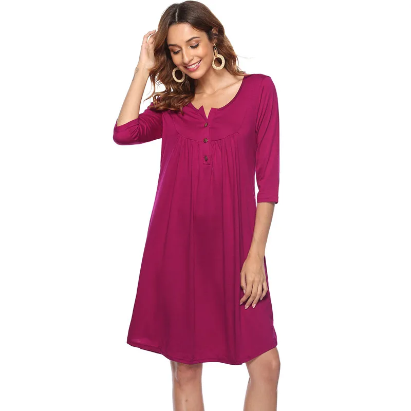 

Fashion Spring Fall O Neck Dress Women Vestido De Festa Evening Party Button Patchwork Casual Elegant Nature Waist Vestidos C406