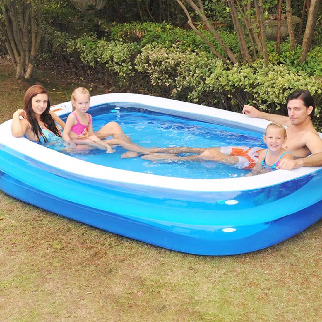 

1.1m-2m Large Inflatable Pool High Quality Children's Home Use Paddling Pool Inflatable Square Swimming Pool for Baby Adults