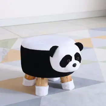 

New Animal Shoes Bench Storage Chair Cows Stool Door Entrance Porch Change Shoes Children Stool Small Chair Solid Wood Cute