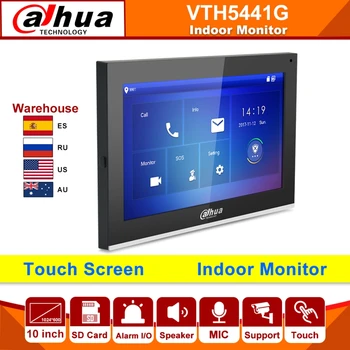 

Original Dahua VTH5441G Indoor Monitor 10inch Touch Screen Color with alarm work with IP Video Intercom IPC Replace VTH1660CH