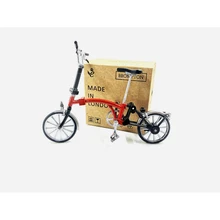 Modelo de bicicleta dobrável brompton figma colorido acabado montado modelo