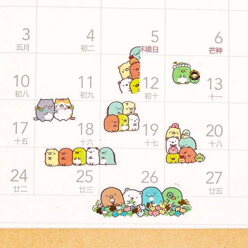 1 лист Kawaii мультфильм канцелярские наклейки s милый Sumikko стикер s стикер на клейкой основе для детей DIY Декор Скрапбукинг дневник поставки