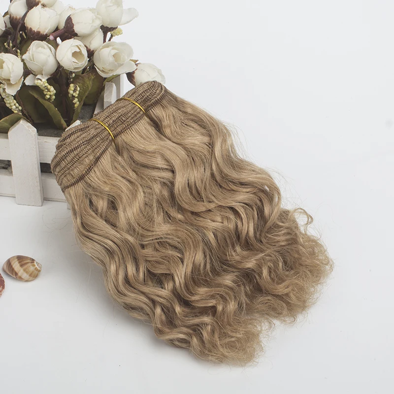 Кукольные волосы ручной работы черные коричневые волнистые 15 см * 100 см|Куклы| |