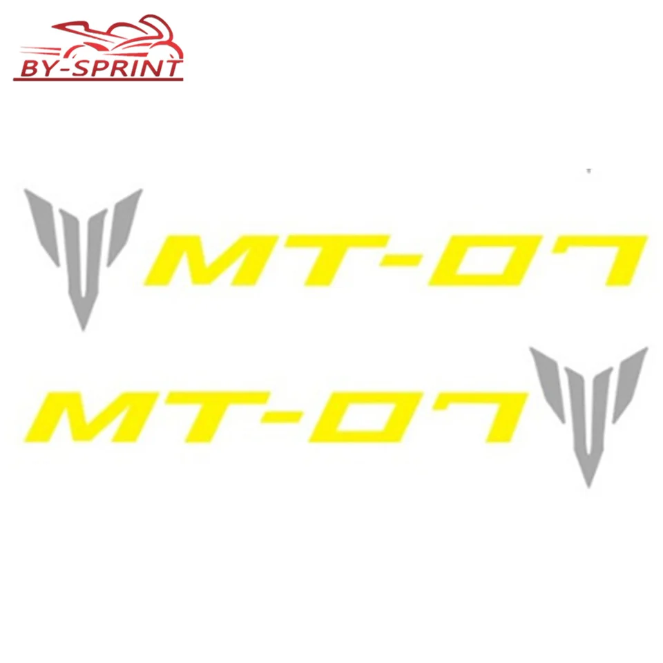 2 X мотоциклетные украшения универсальные эмблемы наклейки для YAMAHA MT-07 MT07 mt-07 - Цвет: Цвет: желтый