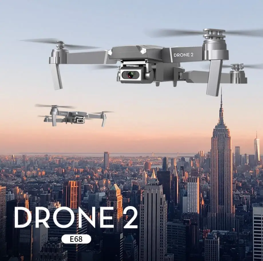 2020 E68 WIFI FPV Mini Drone 2 With Wide Angle HD 4K 1080P Camera Hight Hold Mode RC Foldable Quadcopter Dron Gift toys