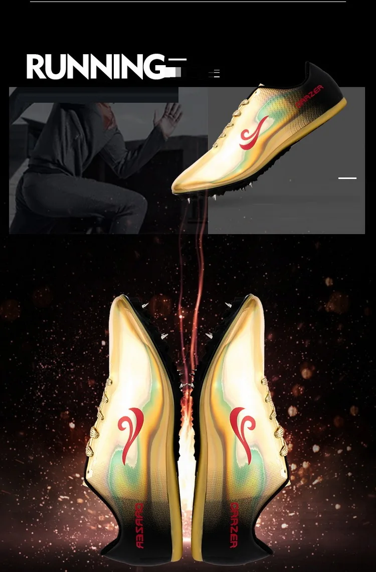 Профессиональная спортивная обувь для бега, мужская и женская спортивная обувь на шнуровке, Нескользящие кроссовки с шипами, размер 35-45, D0871