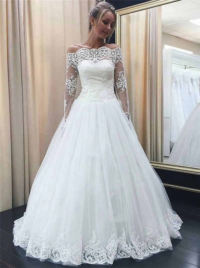 SWEMILE Романтический Кружевной Boho свадебный наряд 2019 Robe De Mariee сексуальные платья для невесты Свадебные платья с длинными рукавами Vestidos De Novia