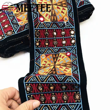 

4m 12cm Retro Embroideried Lace Trims Jacquard Webbing Ribbons DIY Clothes Bag Decoration Home Textile Sewing Accessories