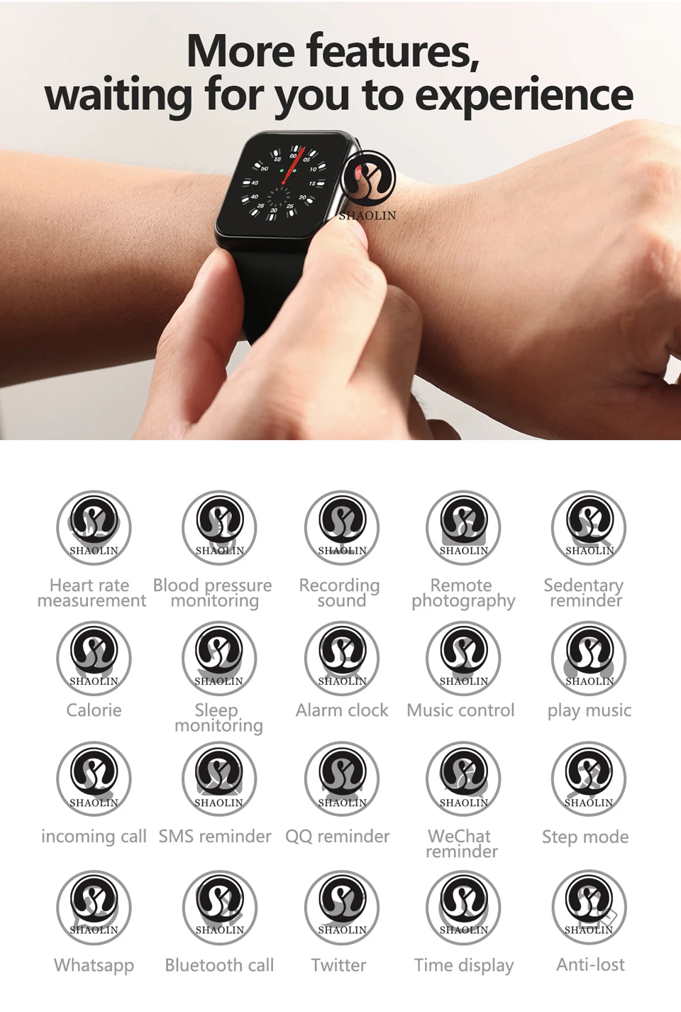 50% off Smart Watch Series 4 смарт-чехол для apple 5 6 7 iPhone Android смартфон монитор сердечного ритма, педометр(красная кнопка