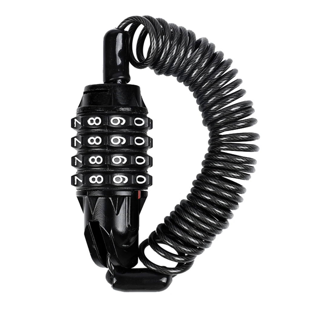 Bike Cable Lock,5-Digits Self Coiling Resettable Combination Locker with Mounting Bracket- Portable& Lightweight