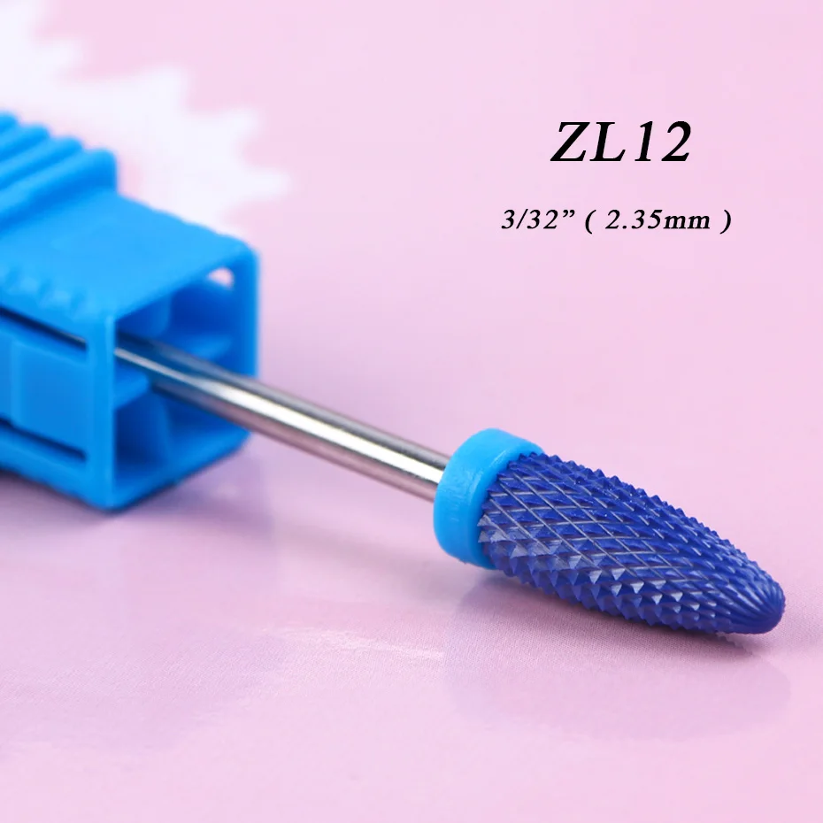 ZL12 1 шт. керамические фрезы для электрических ногтей сверла алмазные фрезы твердосплавные фрезы УФ-гель для удаления маникюрных инструментов BEZL01-25 - Цвет: ZL12