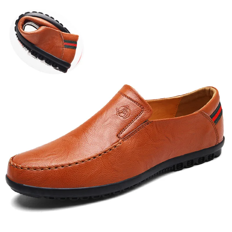

MEN'S SHOES Genuine Leather Nappa Moccosins Men's Versatile Soft-Sole MEN'S Casual Leather Shoes Korean-style Breathable Youth F