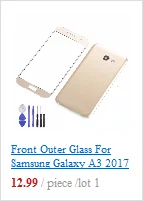 For Samsung A3 A310 A310F LCD Front Touch Screen Sensor+Housing Metal Middle Frame+Back Glass Battery Cover+Tools