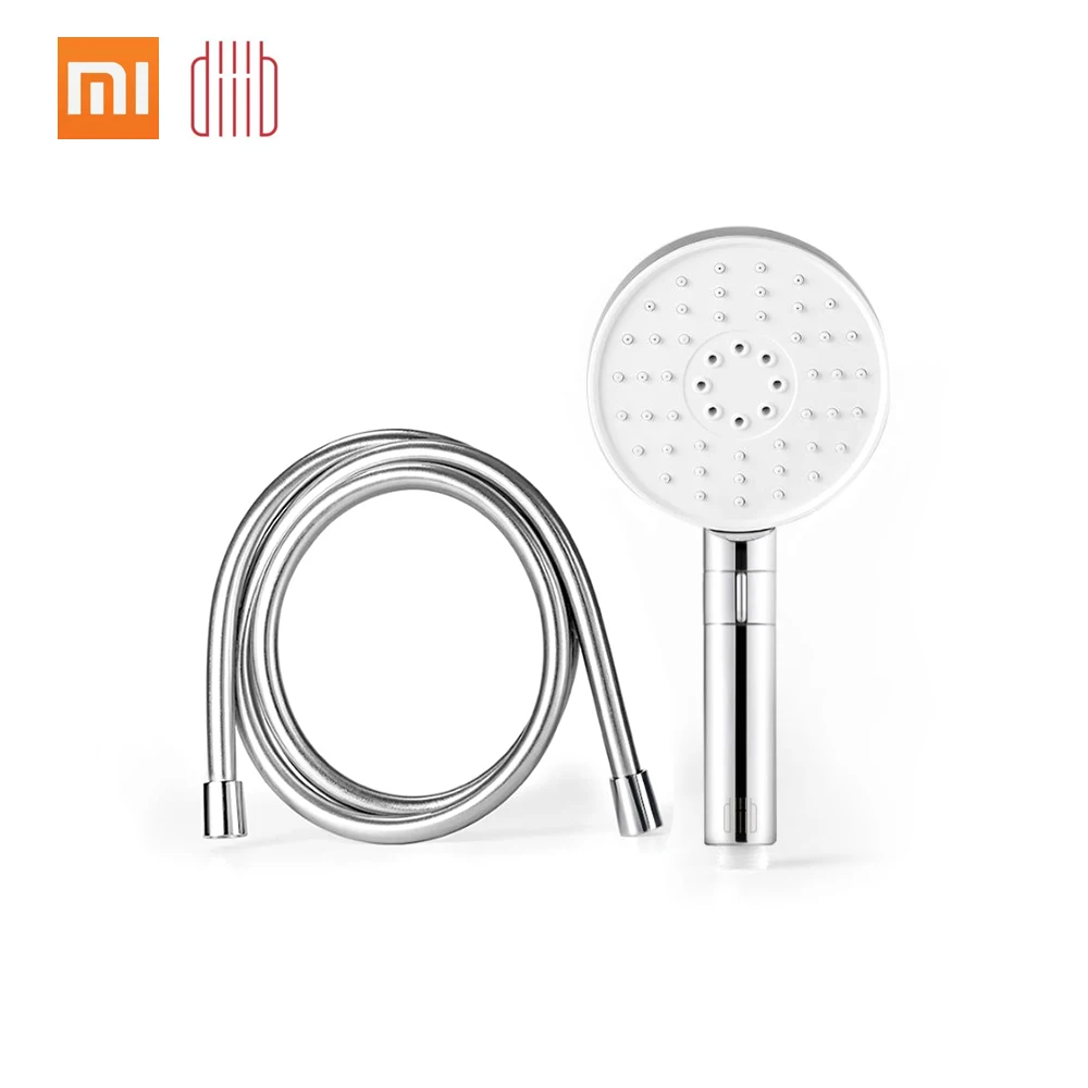 Ручной душ Xiaomi Mijia Dabai 360 градусов 120 мм 53 воды Diiib 3 модельные отверстия с ПВХ Matel мощный массажный Душ - Цвет: Head and Tube