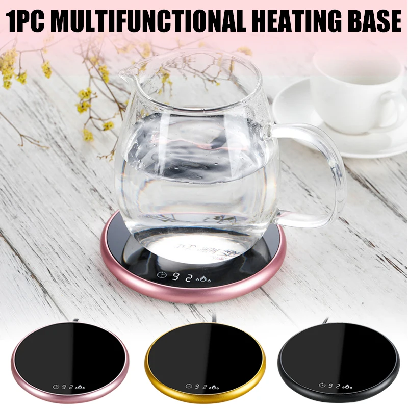 

Heating Coaster Coffee Mug Cup Electric Warmer Beverage with Timer 2 Temperatures Settings For Water KQS8