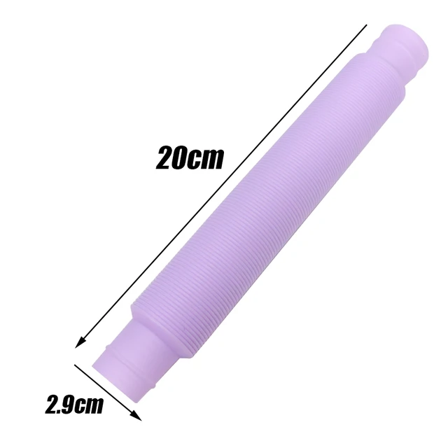 6Pcs Big Luminous Pop Tubes Gifts box Sensory Fidget Toy kit Stress Relieve Autism Anti Stress Plastic Bellows for Child Squeeze 6