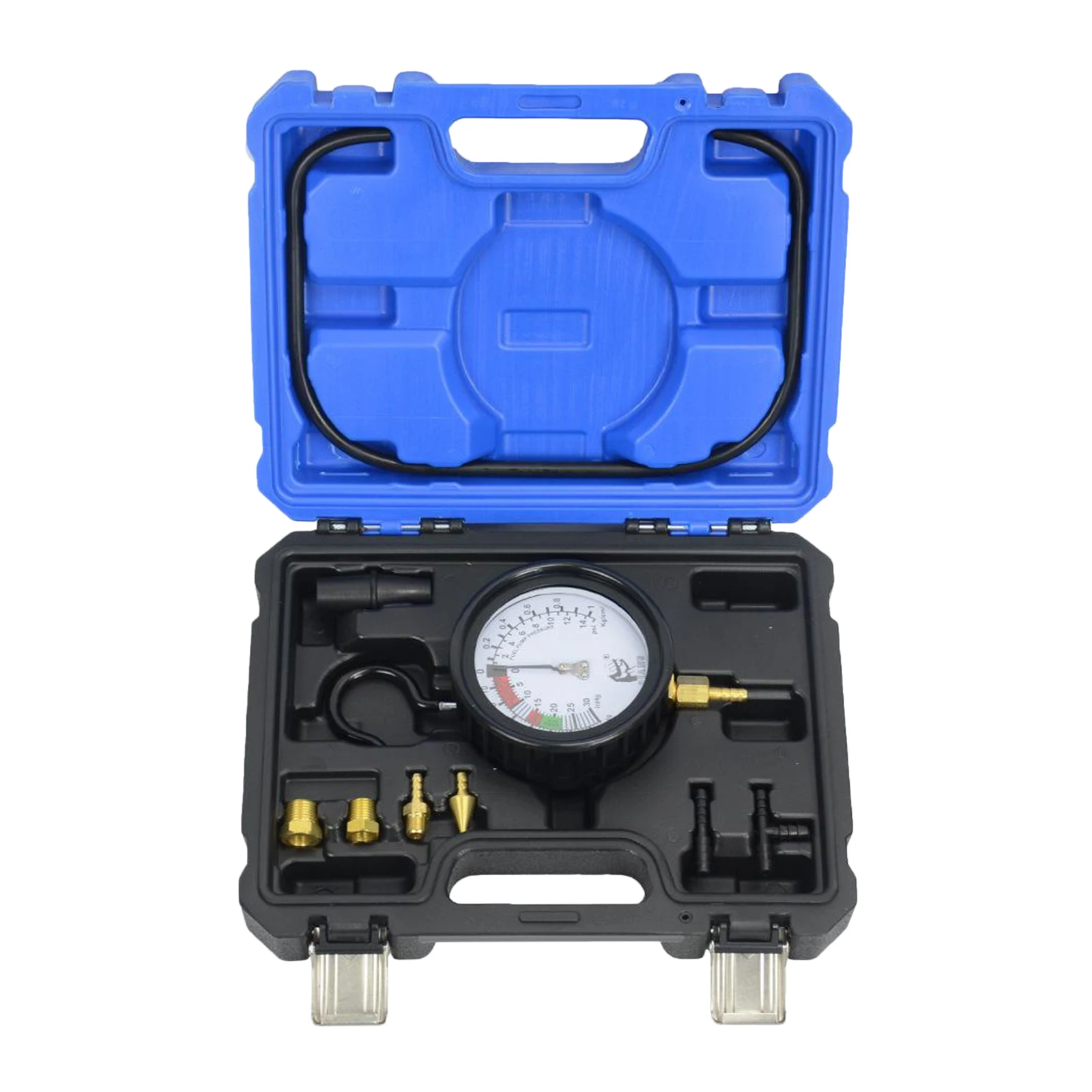 Vacuum Fuel Pump Pressure Testing Gauge Set Tool Kit In Case