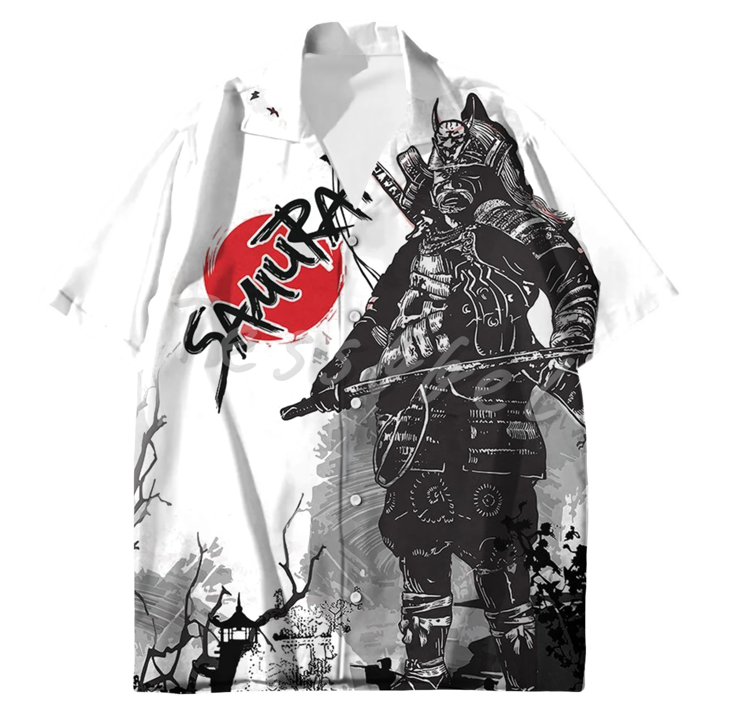 Tessffel Newest Samurai Japan 3D Print Summer Men’s Hawaiian Shirts Fashion Harajuku Tattoo Casual Oversize Streetwear S41