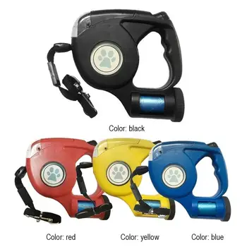 

Retractable 4.5 M Dog Traction Rope Dog Leash Elastic Strap Pet Supplies Head Collars Chain Extendable Garbage Bag Polyester