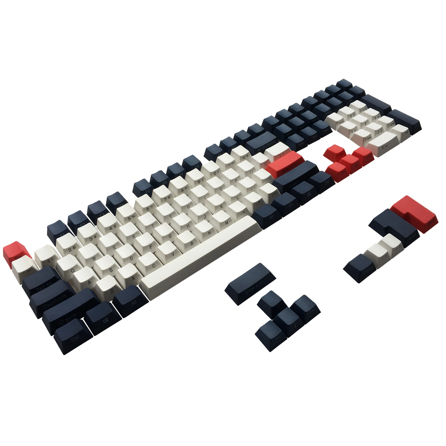 Клавиши PBT с боковой печатью набор клавиш ANSI ISO Cherry MX темно синего цвета для 61 68