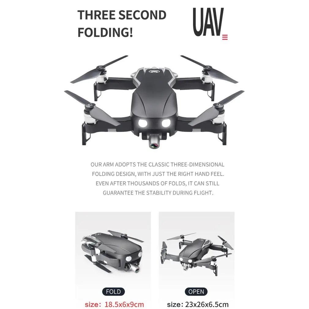 CSJ-X1 Foldable Profissional Drone with Camera 1080P/2K HD 5G GPS WiFi FPV Wide Angle RC Aircraft Helicopter Toy