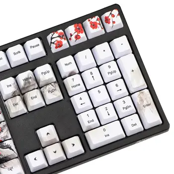 

5 Sides Dye-Sublimation 108 Keys PBT OEM Profile Keycap Wangjiang Plum Blossom