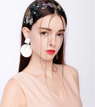 

DUOJIAOYAN Korean Shining Rhinestone Women Headband Crown Butterfly Bow Festival Fantastic Hair Accessories For lady women