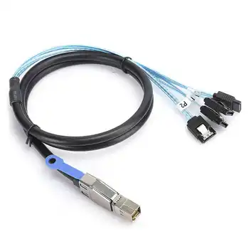 

1 meters for Mini SAS Cable SFF-8644 to 4 x SATA External Server Hard Disk Computer Accessories computer cables