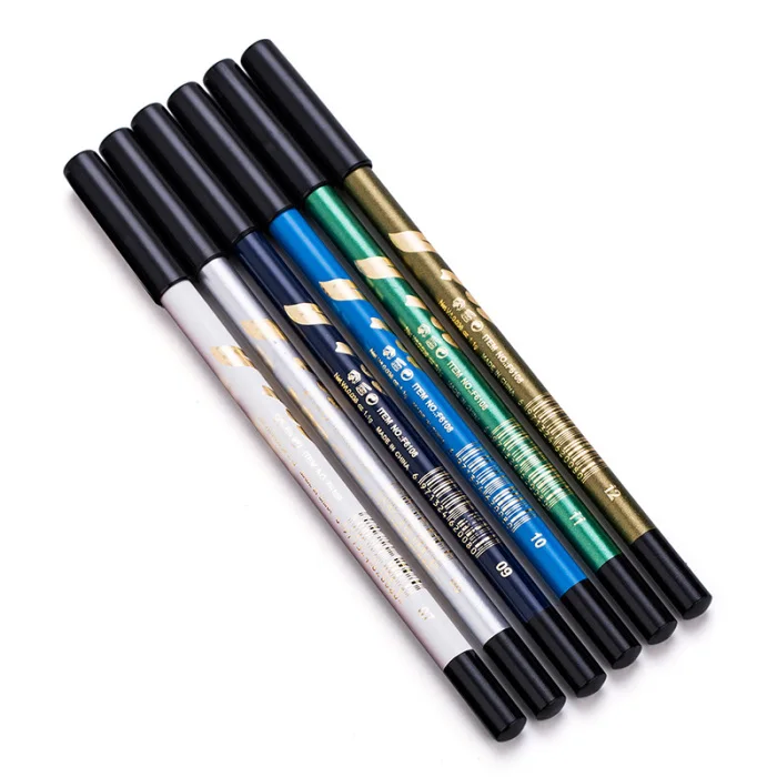 6/12pcs Makeup Lipliner Pencils Eyeliner Colorful Waterproof Long-lasting Eyebrow Pen Beauty Tool V9-Drop
