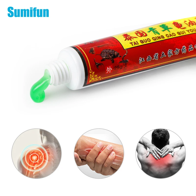 

1Pcs 25g Tortoiseoil Pain Relief Ointment Chinese Herbal Cream Green Oil for Rheumatoid Arthritis Joint Muscle Rub Medical Plast