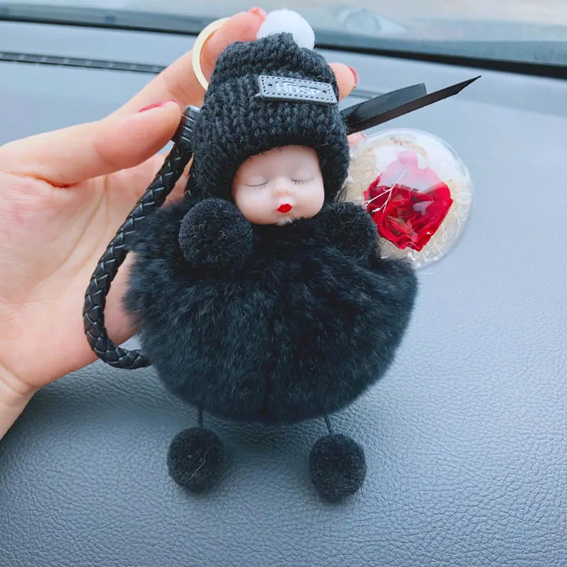 Горячая кавайная плюшевая кукла игрушка прекрасный брелок плюшевый набор игрушка сумка Подвеска DIY настоящий цветок плюшевый брелок игрушка подарок девушке