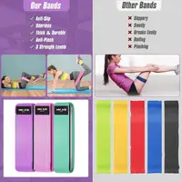 Hip Fitness Resistance Bands Exercise Workout Set Fabric Loop Yoga Booty Bands 3-Piece For Leg Thigh Butt Squat Glute Equipment - Image 4