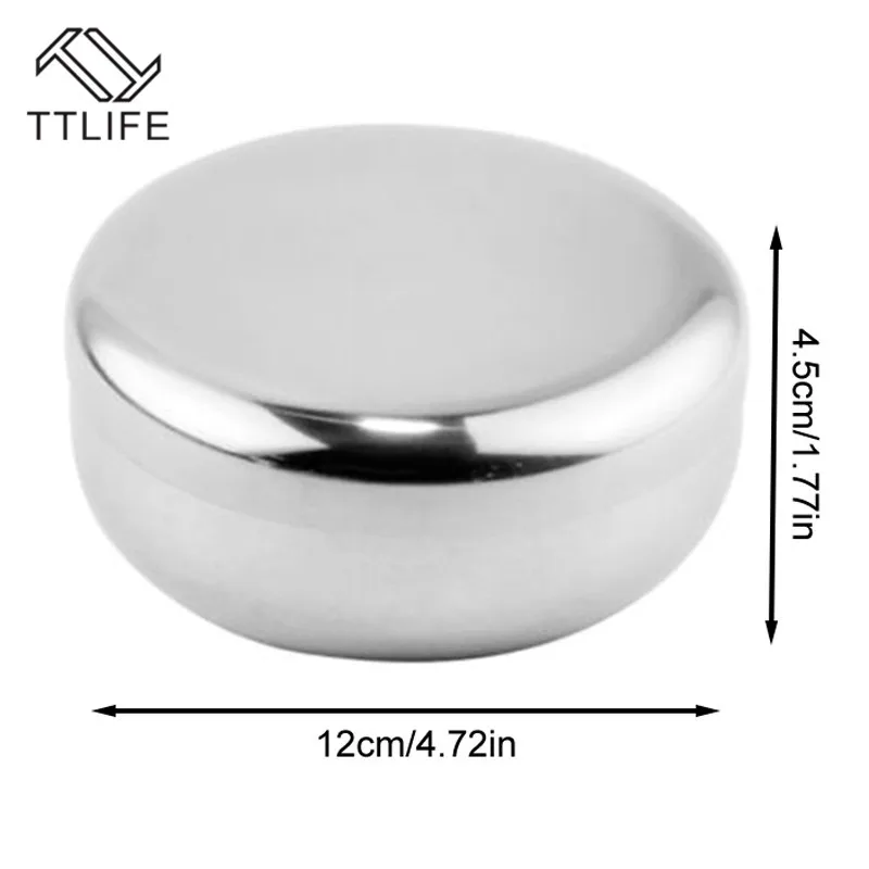 TTLIFE 12 см, Корейская миска для риса из нержавеющей стали, блюдо, Корейская теплая миска, традиционная миска с крышкой, кухонная посуда, миска для супа