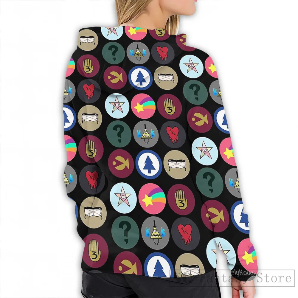 Мужские толстовки, свитшоты для женщин забавные Гравити Фолз Cipher Wheel print casual hoodie Streatwear