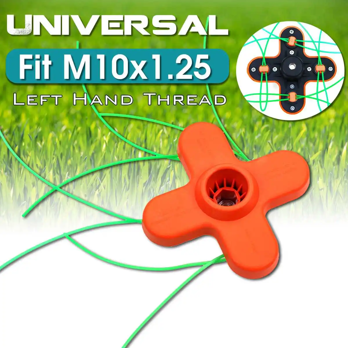 NEW Universal Grass Brush Head Cutting Fit Trimmer Head For Pivotrim For Stihl For Husqvarna M10x1.25 Left Hand Thread