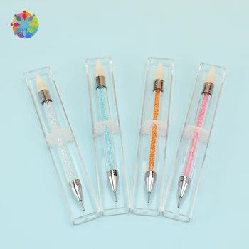 

3D Nail Decoration Picker Dual End Wax Pen Rhinestone Picker Dotting Pen Picking Up Manicure Studs Nail Art Tools