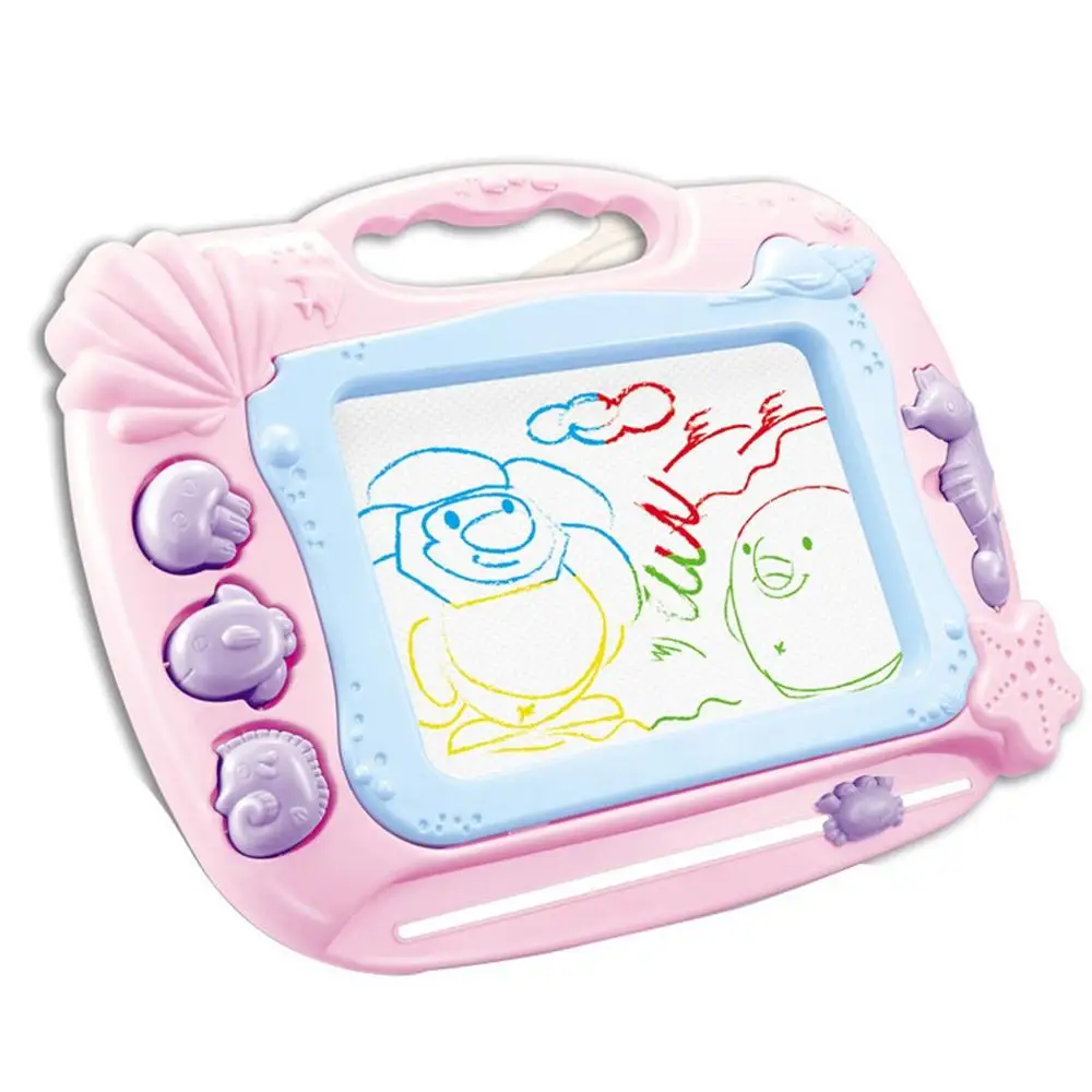 Магнитный рисунок граффити доска игрушки Дети эскиз pad каракули мультфильм живопись с ручкой игрушка многоразовая обучающая игрушка - Цвет: PINK
