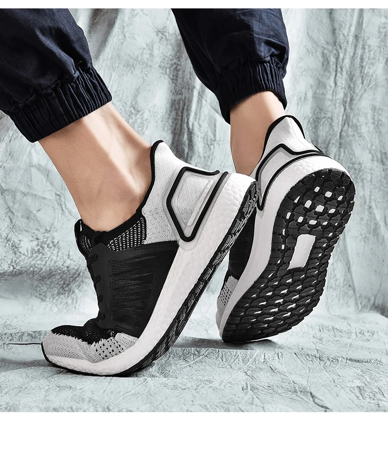Spring and Autumn Massage Mesh Ultra Boost 19 Sneakers Wear Running Shoes Breathable Mens Outdoor Sports Shoes Zapatillas Hombre