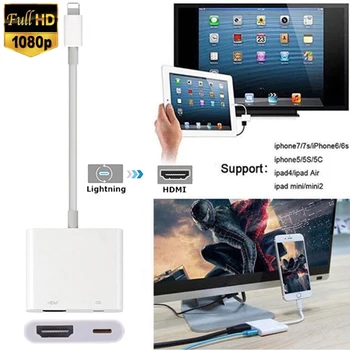 

VGA/HDMI Digital AV Cable Adapter for for 6 7 8 Plus iPad