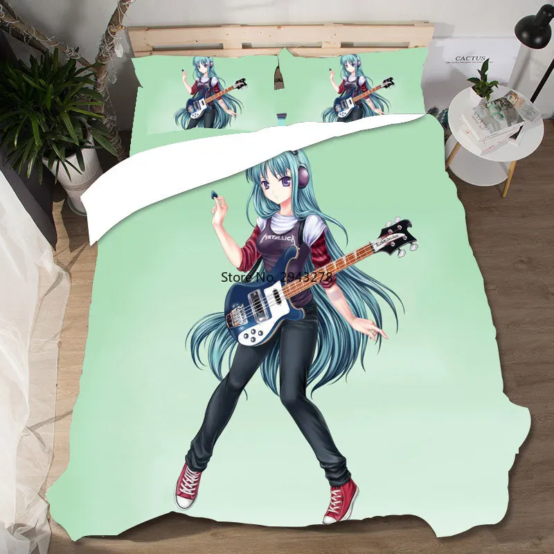 Anime Cute Girl Lovely Printing Couple Queen King Size High Quality Home Textile Bed Linen Sets Bedding Pillowcases | Дом и сад