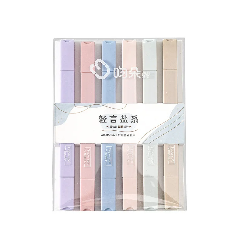 6PCS/Set%20Highlighters%20Double%20Tip%20Light%20Color%20Highlight%20Markers%20Soft%20Tip%20Highlighter%20Fluorescent%20Pen%20Student%20Stationery%20-%20Image%2010