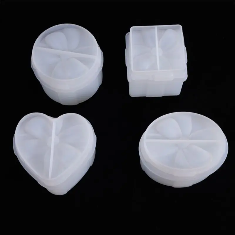

Crystal Epoxy Resin Mold Jewelry Storage Box Casting DIY Crafts Silicone Mould B95F