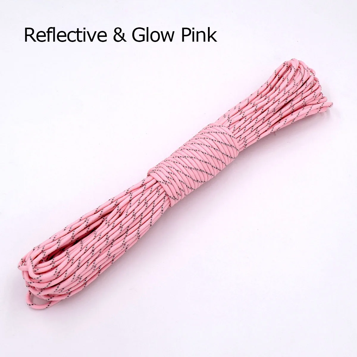 Reflective Glow Pink 9 нитей ядер светится в темноте и отражающий Паракорд парашютный шнур 25 50 100 футов - Цвет: Reflective Glow Pink