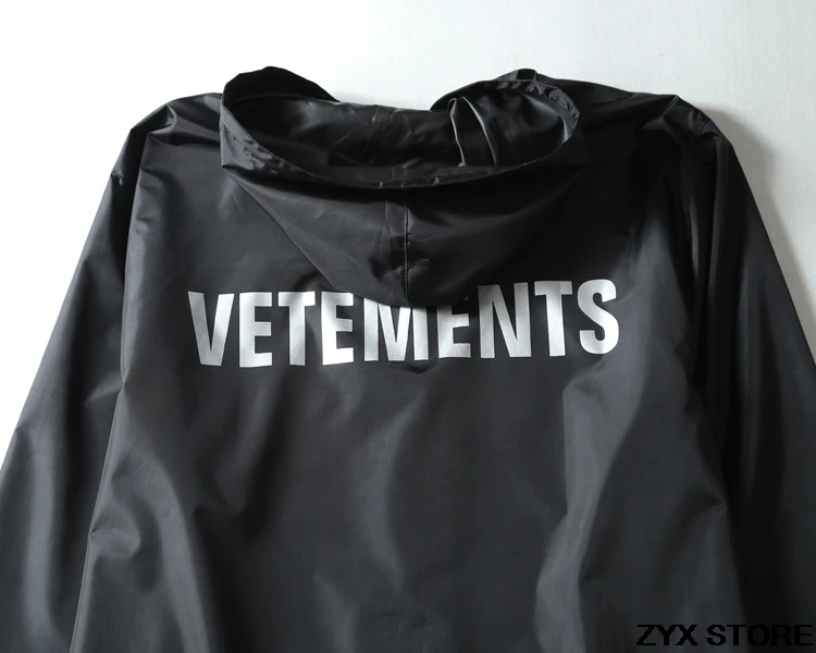Высокое качество Vetements плащ в Сеульском гараже распродажа Водонепроницаемая длинная куртка пальто буквы Vetements плащ