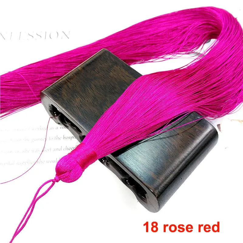 18 rose red 1 шт., шелковая кисточка, 50 см, бахрома, украшение кисточка, для шитья, для штор, ювелирные аксессуары, сделай сам, свадебное украшение - Цвет: 18 rose red