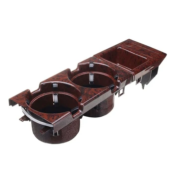 

Mahogany Front Car Center Console Cup Box Dual Drinks Cup Holder for -BMW 3 Series E46 1999-2005 51168217953