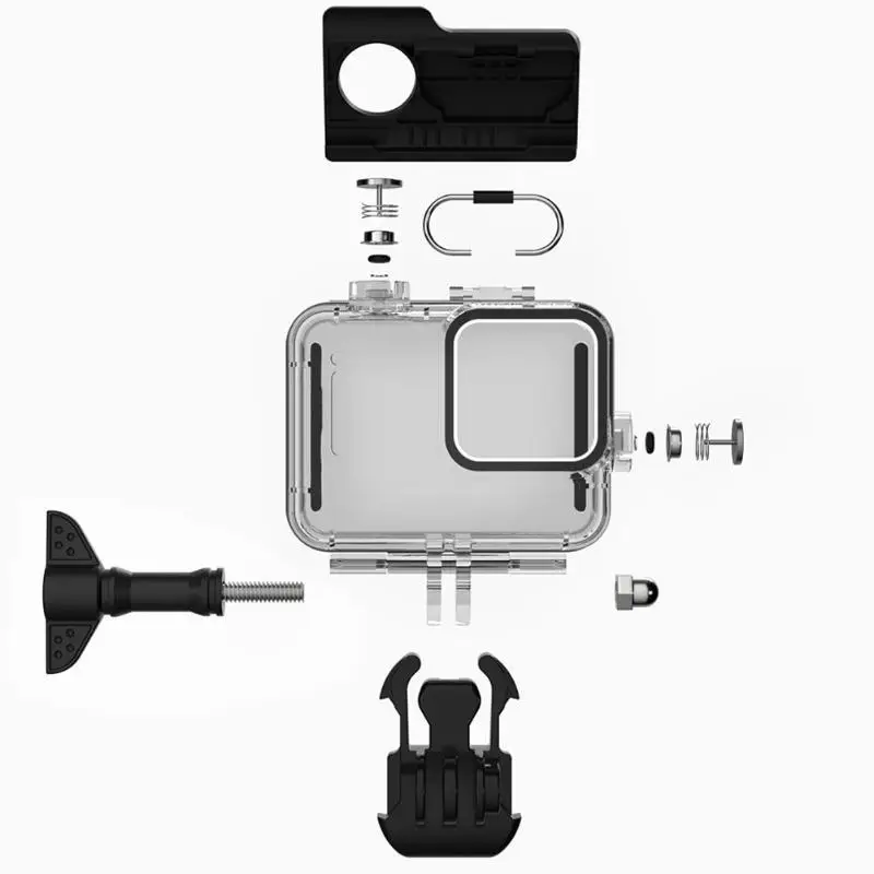 60 м подводный водонепроницаемый чехол для GoPro Hero 8, Черный Защитный чехол для экшн-камеры для GoPro 8, аксессуары